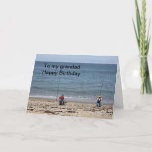 Fischer zu meiner Großmutter Happy Birthday Card Karte