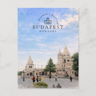Fischerbastei | Budapest Ungarn Aquarell Feiertagspostkarte