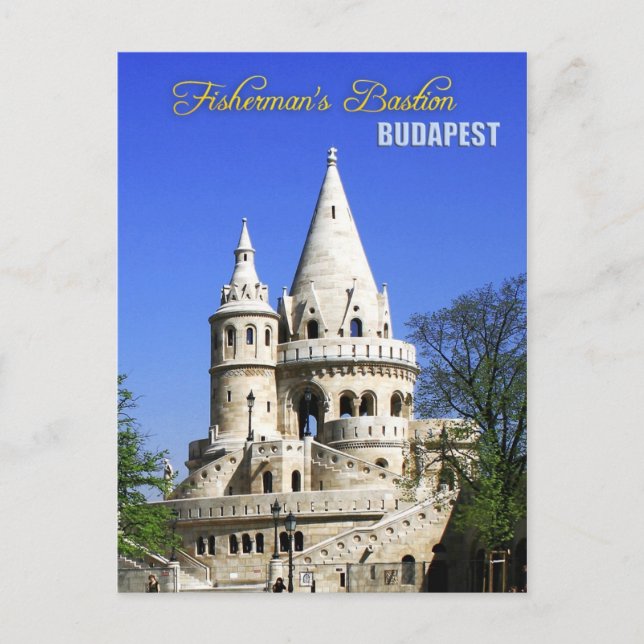 Fischerbastei, Burgbezirk, Budapest Postkarte (Vorderseite)