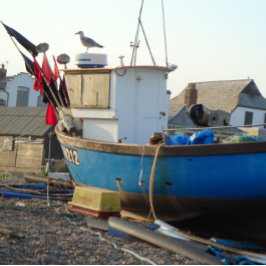 Fischerboot am Foto der Küste Puzzle
