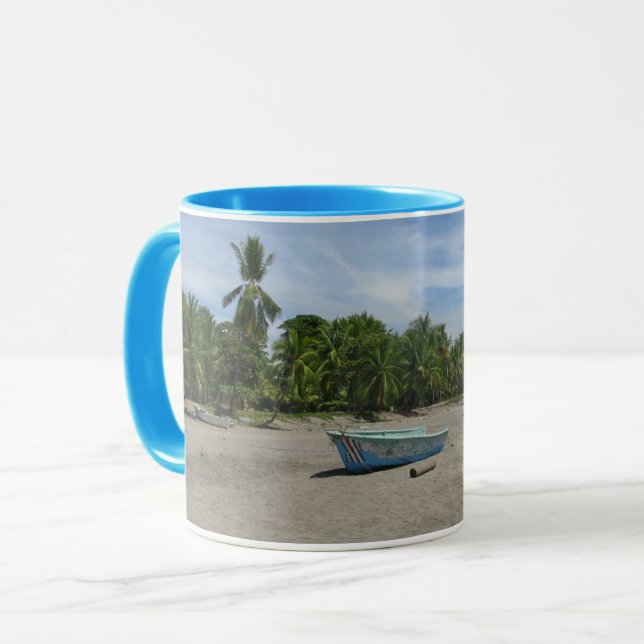 Fischerboot am Strand von Costa Rica Tasse (Vorderseite Links)