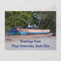 Fischerboot am Strand von Tamarindo, Costa Rica