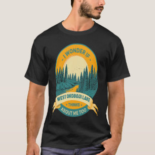 Fischerboot Camping Seebad West Okoboji T-Shirt