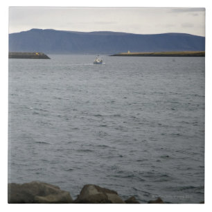 Fischerboot, das Hafen, Reykjavik, Island verläss Fliese