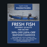 Fischerboot, Fischer/Ehefrau, Fischmarkt Flyer<br><div class="desc">Fischerboot,  Fishmonger/Ehefrau,  Fischmarkt-Werbe-Flyer beim Business Card Store.</div>
