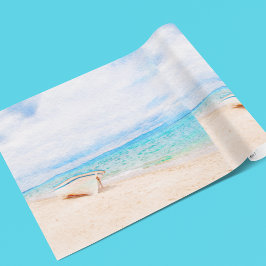 Fischerboot für Wasserfarben Geschenkpapier