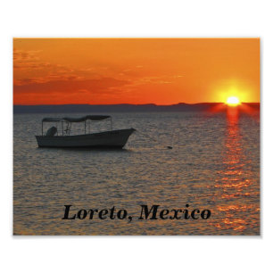 Fischerboot, Loreto Mexico Foto drucken
