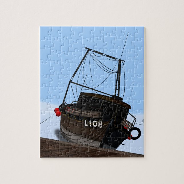 Fischerboot Puzzle (Vertikal)