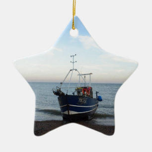 Fischerboot RX256 Girl Kayla Keramikornament