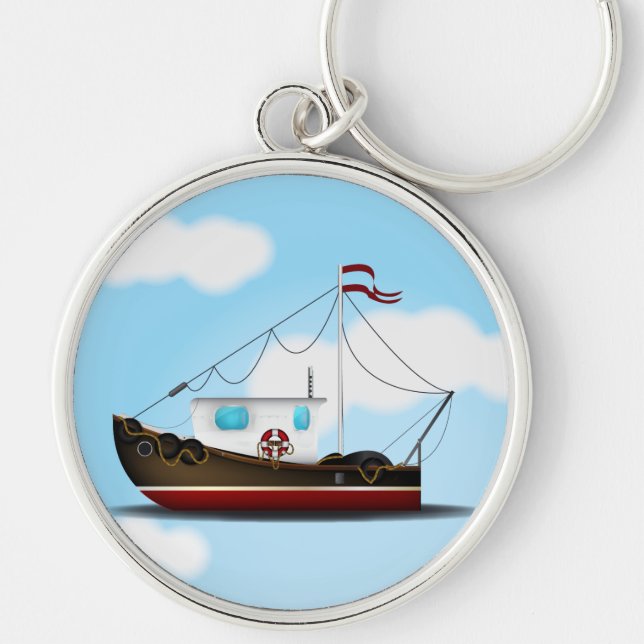 Fischerboot Schlüsselanhänger (Vorne)