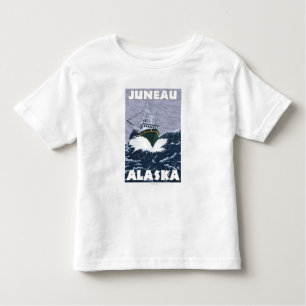 Fischerboot-Szene - Juneau, Alaska Kleinkind T-shirt