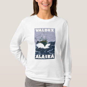 Fischerboot-Szene - Valdez, Alaska T-Shirt