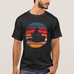 Fischerboot Vintage Sonnenuntergang T-Shirt