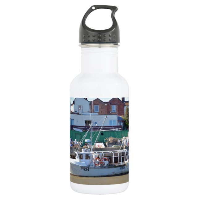 Fischerboot YH 34 Edelstahlflasche (Vorderseite)