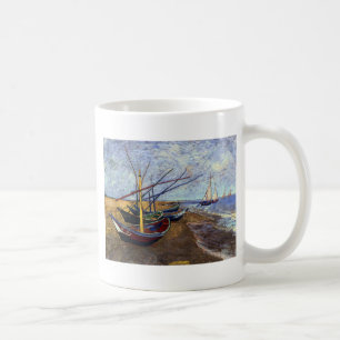 Fischerboote am Strand Kaffeetasse