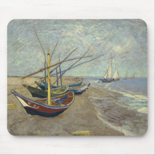 Fischerboote am Strand Mousepad