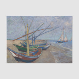 Fischerboote am Strand Van Gogh Decoupage Seidenpapier