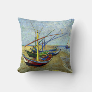 Fischerboote am Strand Vincent Van Gogh Cushion Kissen