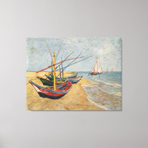 Fischerboote am Strand von Saintes-Maries, 1888 Leinwanddruck