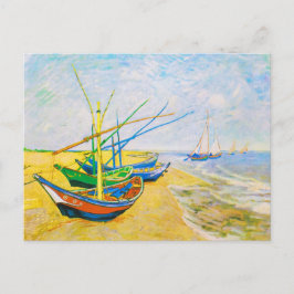 Fischerboote am Strand von Saintes-Mariesf Postkarte