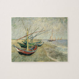 Fischerboote am Strand von Vincent van Gogh Puzzle