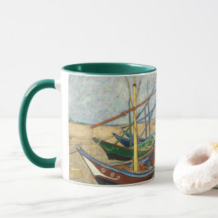Fischerboote am Strand von Vincent Van Gogh Tasse