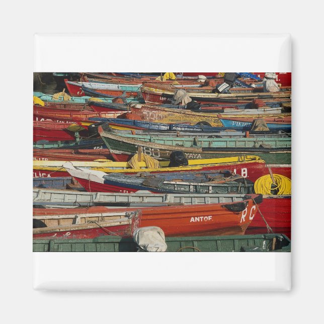 Fischerboote, Antofagasta, Chile Magnet (Vorne)