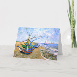 Fischerboote Beach Saintes-Maries Van Gogh Fine Karte