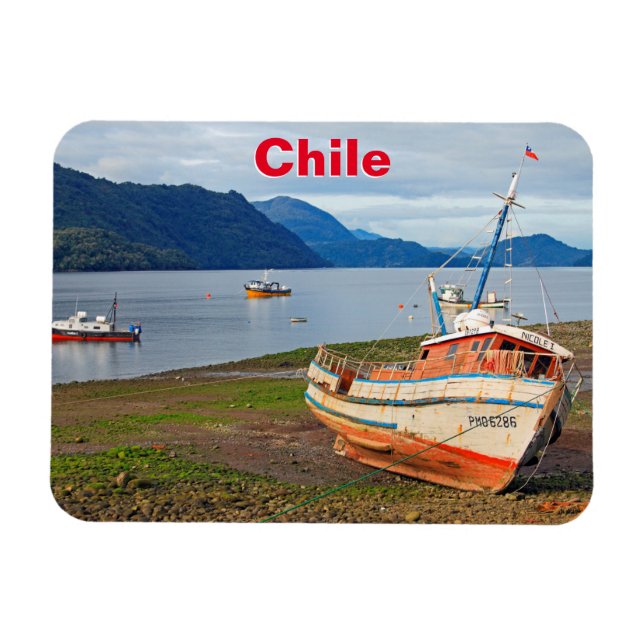 Fischerboote, Hornopiren, Chile Magnet (Horizontal)
