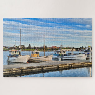 Fischerboote im Hafen, Portland, Australien Puzzle
