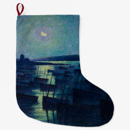 Fischerboote im Mondlicht (Camaret, Frankreich) Großer Weihnachtsstrumpf