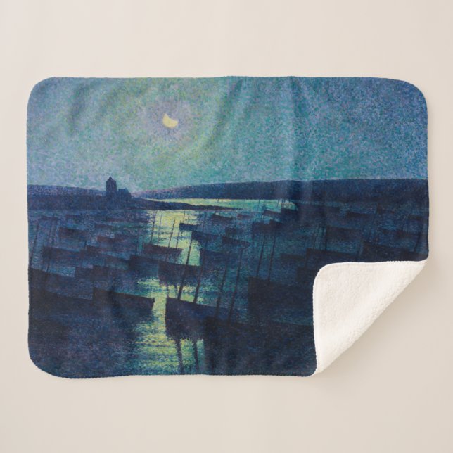 Fischerboote im Mondlicht (Camaret, Frankreich) Sherpadecke (Vorderseite (Horizontal))