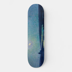 Fischerboote im Mondlicht (Camaret, Frankreich) Skateboard