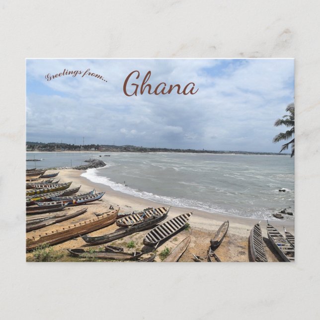 Fischerboote in Ghana Postkarte (Vorderseite)
