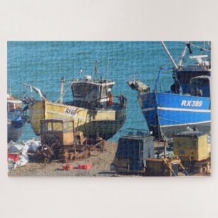 Fischerboote in Hastings Sussex Jigsaw Puzzle