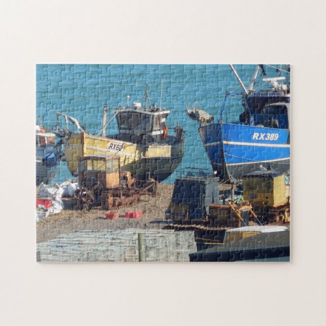 Fischerboote in Hastings Sussex Puzzle (Horizontal)