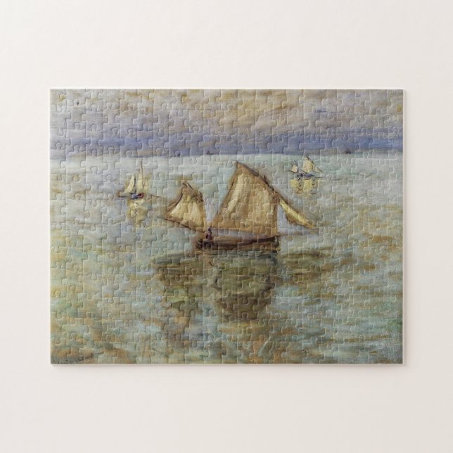 Fischerboote in Pourville Monet Feine Kunst Puzzle (Horizontal)