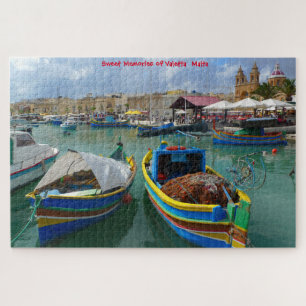 Fischerboote Maltas. Jigsaw Puzzle