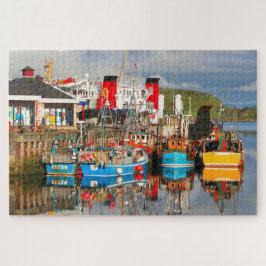 Fischerboote und Fähren, Oban, Schottland Puzzle