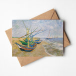 Fischerboote | Vincent van Gogh Karte<br><div class="desc">Fischerboote am Strand von Saintes-Maries (1888) von dem niederländischen post-impressionistischen Künstler Vincent Van Gogh. Original-Kunstwerk ist ein Ölgemälde auf der Leinwand,  das mehrere Fischerboote am Meeresufer darstellt. Verwenden Sie die Entwurfstools,  um einen benutzerdefinierten Text hinzuzufügen oder das Bild zu personalisieren.</div>