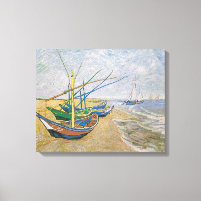 Fischerboote | Vincent van Gogh Leinwanddruck (Vorderseite)