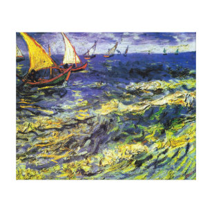 Fischerboote Vincent van Goghs bei Saintes-Maries Leinwanddruck
