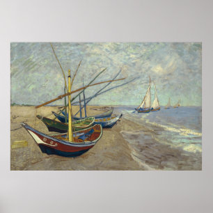 Fischerboote von Vincent Van Gogh Poster
