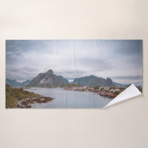 Fischerdorf Lofoten Badehandtuch