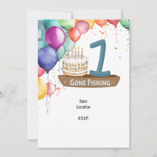 Fischerei 1. Geburtstag Einladung