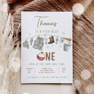 Fischerei 1. Geburtstag O-Fisch-Ally 1 Geburtstag Einladung