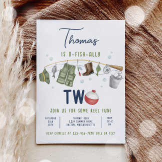 Fischerei 1. Geburtstag O-Fisch-Ally 1 Geburtstag Einladung