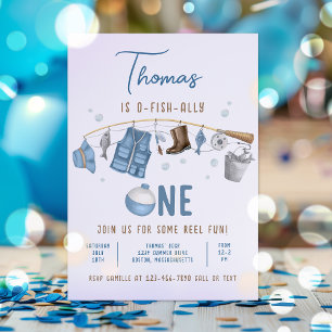 Fischerei 1. Geburtstag O-Fisch-Ally 1 Geburtstag Einladung