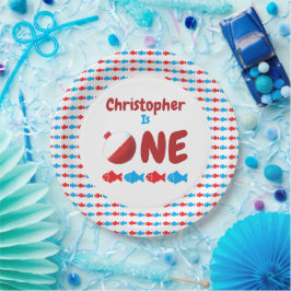 Fischerei 1. Geburtstag Pappteller