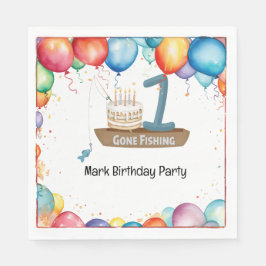 Fischerei 1. Geburtstag Serviette